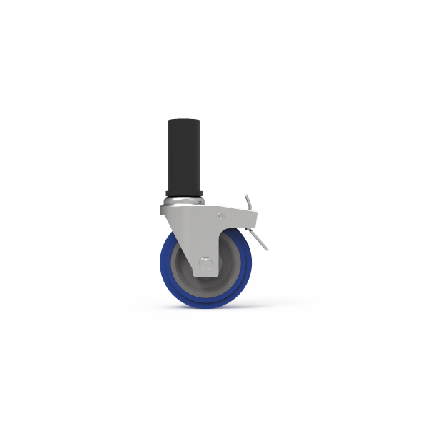 铝合金脚手架不可调高度5寸插杆脚轮