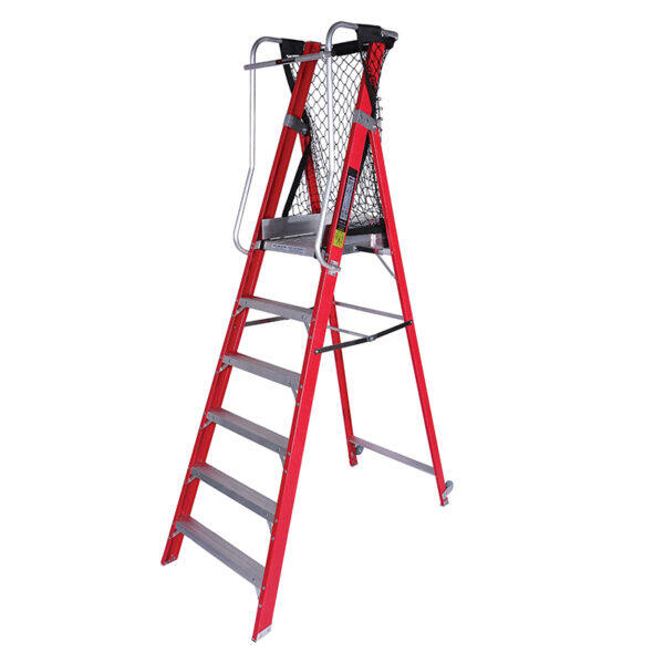 Jimmy Ladder玻璃纤维围栏平台梯红色版